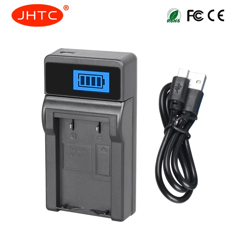 Зарядное устройство JHTC с ЖК дисплеем и USB для Nikon Coolpix 500 775 880 885 990 995 4300 4800 4500 5400 5000 5700