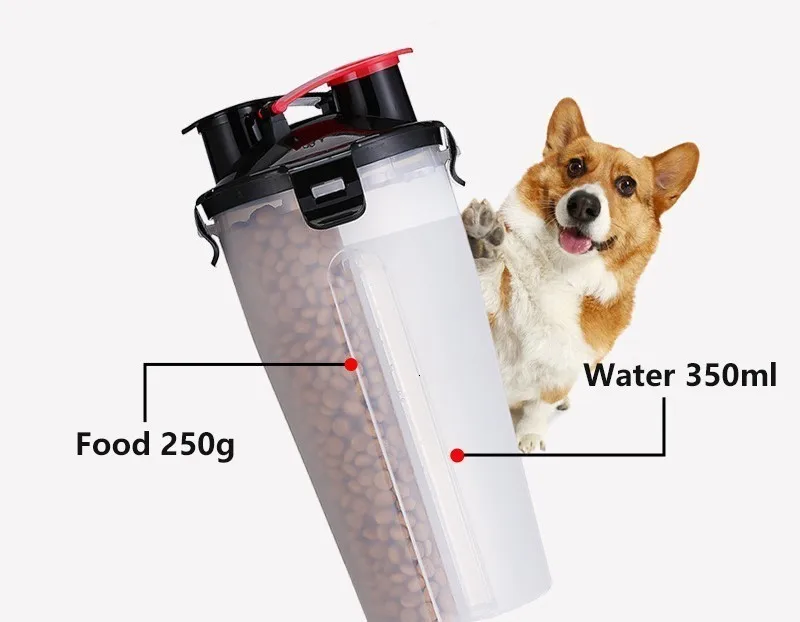 Benepaw портативная многофункциональная бутылка для воды для собак 2 в 1 со складной чашей 7 цветов для питья домашних животных