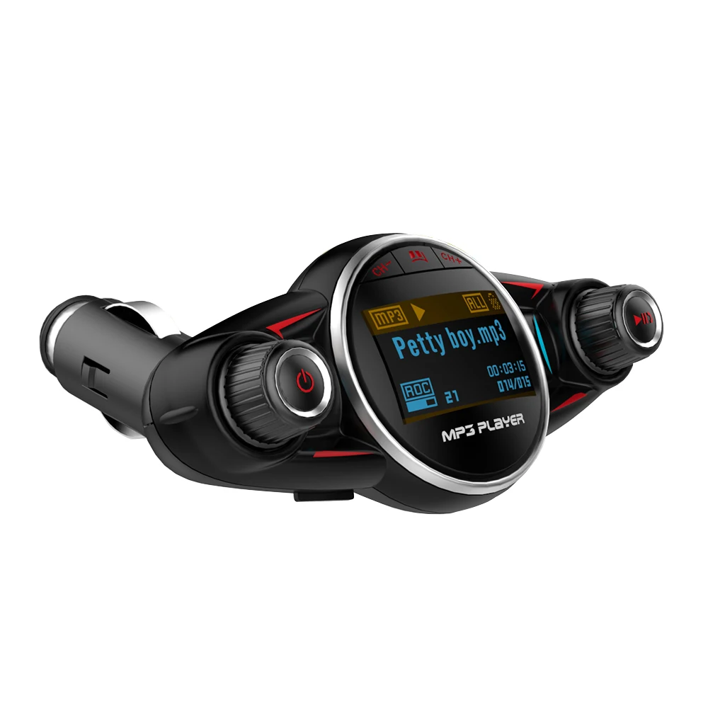 BT08 BT08 беспроводной Bluetooth Автомобильный mp3 плеер fm-передатчик AUX аудио приемник TF USB Flash музыкальные плееры двойной USB зарядное устройство - Название цвета: BT08