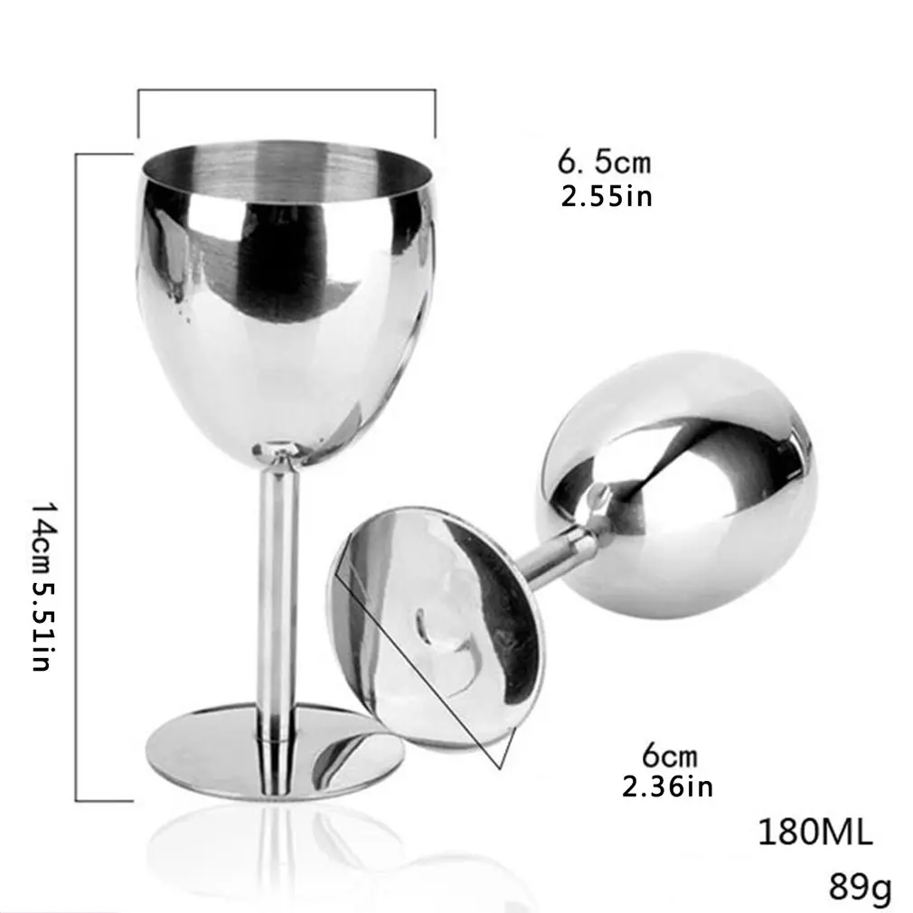 

Stainless Steel Red Wine Glasses Drinking Whisky Vodka Champagne Beer Goblet Mug for Party Wedding Bar Cup