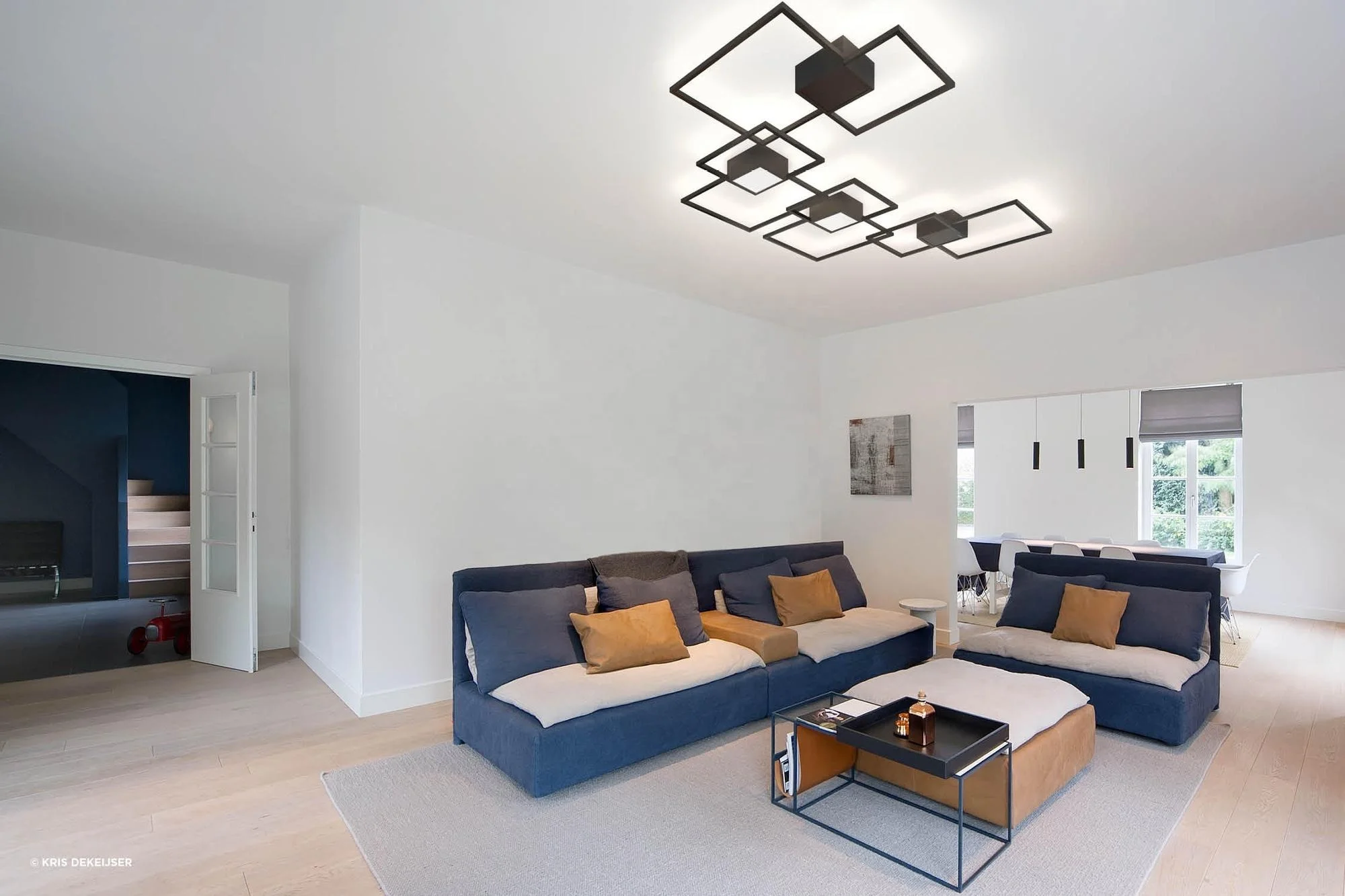 Черная квадратная светодиодная Подвесная лампа современная простая люстра