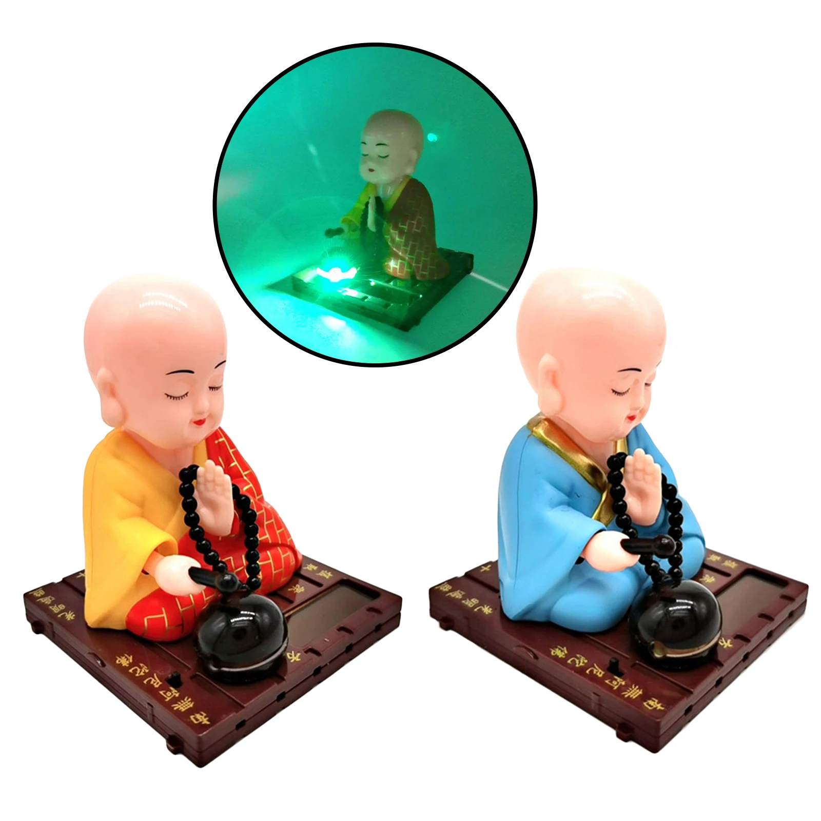 

Decorative Monk Buddha Solar Power Swinging Toy for Home Furnishing Car Ornament