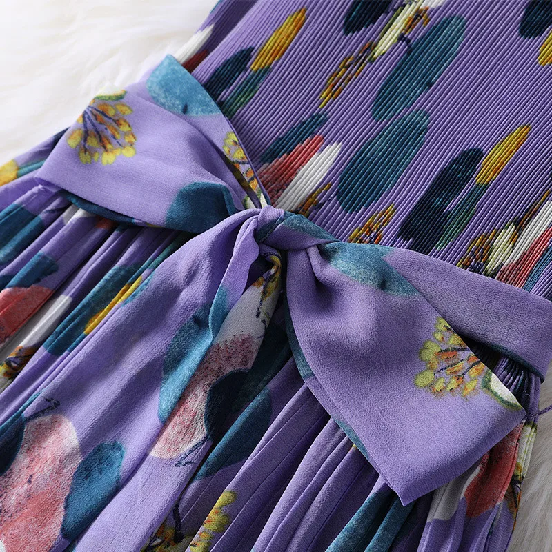 

Fashion Designer Women Dress Short Sleeve Summer Clothes 2020 New Elegant Lady Geometric Print Mesh Patchwork Pleated Dress