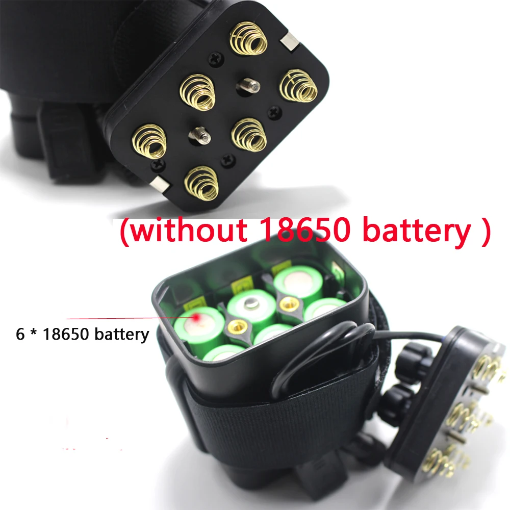 12 4 V Водонепроницаемый 6*18650 Батарея держатель для велосипеда светодиодный
