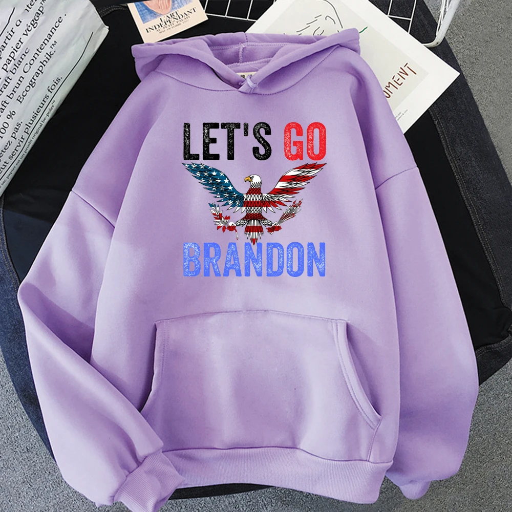 

New Fashion Lets Go Brandon Letter Ptint Hoodies Casual Winter Streetwear Clothes Ladies Men Women Long Sleeve Hooded Sweatshirt