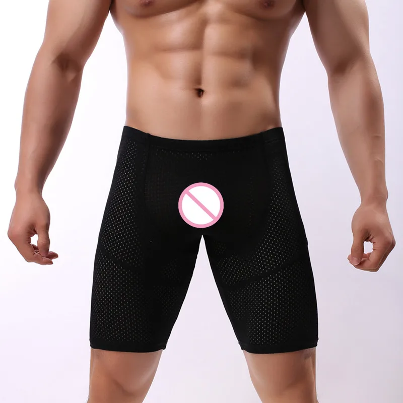 

Sexy New Fashion Brand Men Sexy Sheer Pajama Bottoms Male Gay Sleepwear Shorts Loungewear Leisure Home Wear