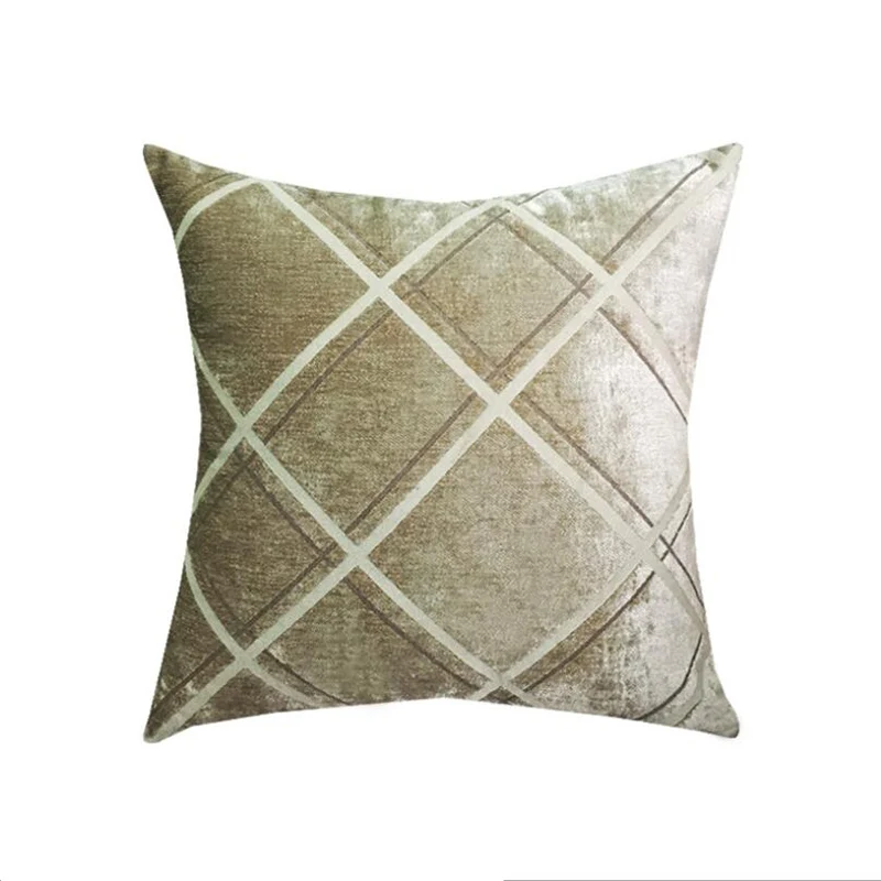 

Chenille Embroidered pillowcase Geometric patterns Simple fashion High quality Soft Throw Pillow Case for Home/Hotel Decor