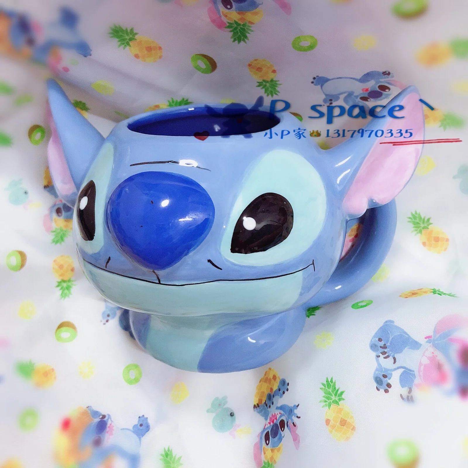 Disney star-taza de agua para beb&eacute;, vaso de cer&aacute;mica Steve, taza de cabeza grande con forma especial-3