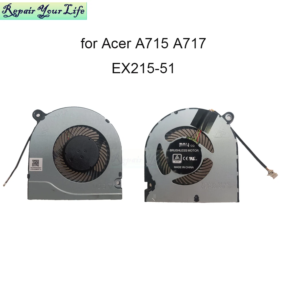 

Notebook Radiator Cooling CPU Fans laptop parts for Acer Aspire A715-71 A717-71 A717-72 A717-72G Extensa EX215-51 HQ23300040007