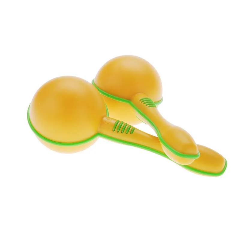 Желтый Пластик яйцо Маракасы музыкальное раннее Образовательное ритм игрушка