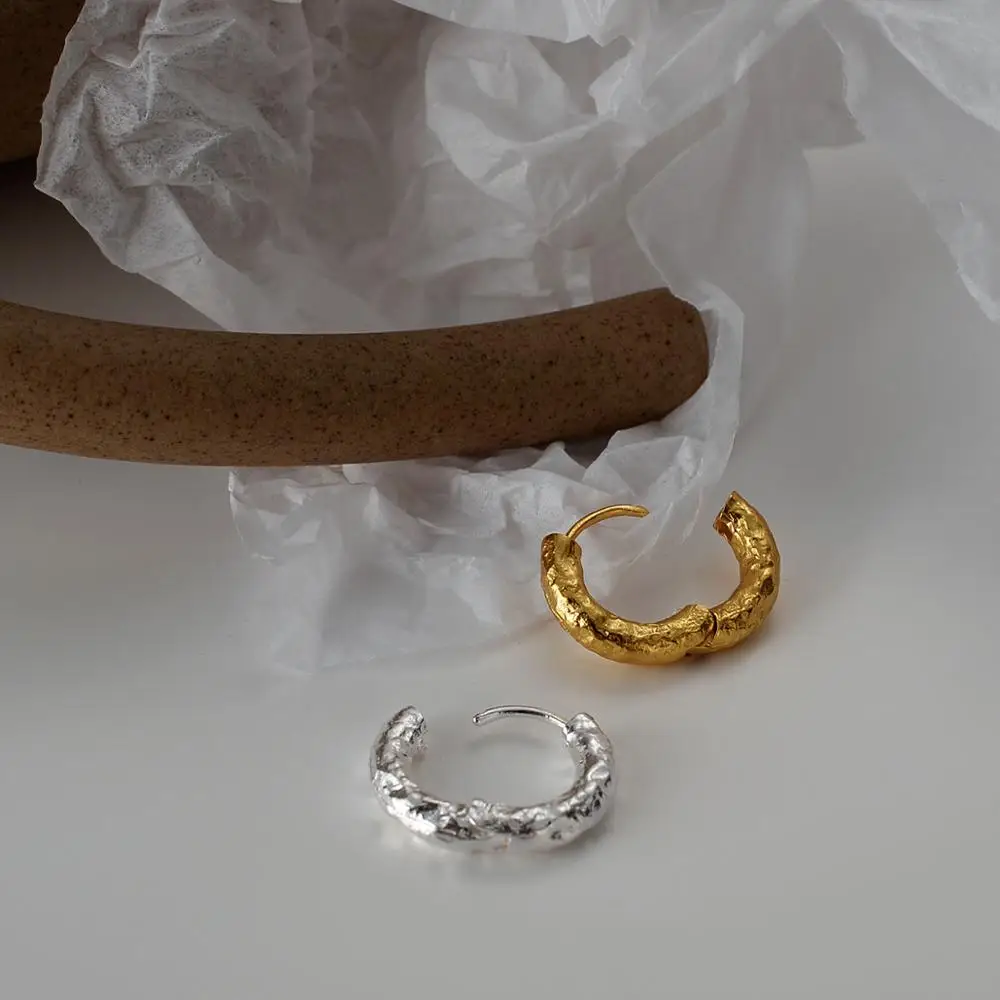 

Женские минималистичные серьги-гвоздики Amaiyllis из стерлингового серебра 925 пробы с текстурой сгорания