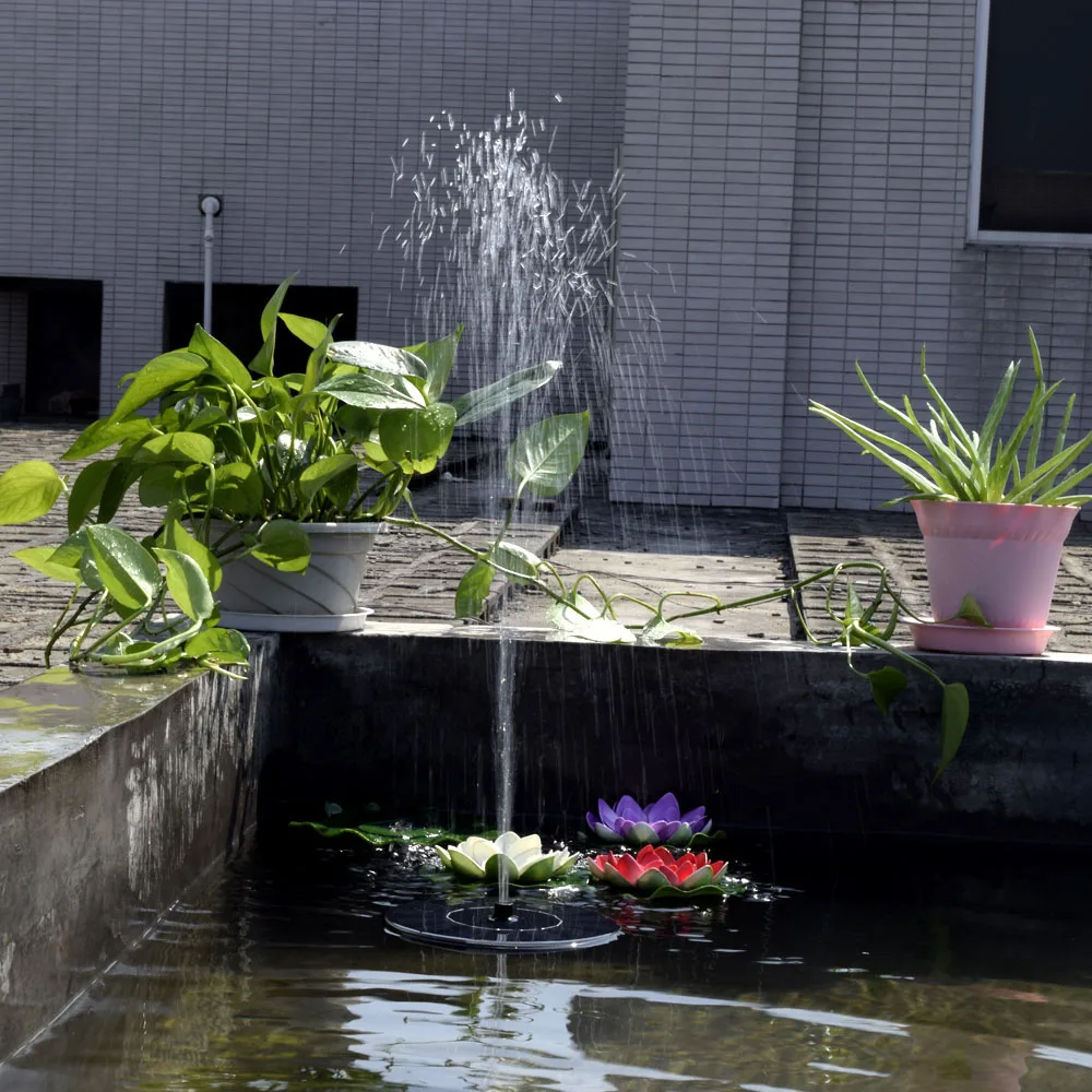 

Solar Floating Water Fountain for Garden Decoration Mini Solar Powered Fountain with Monocrystalline Solar Panel for Bird Bath