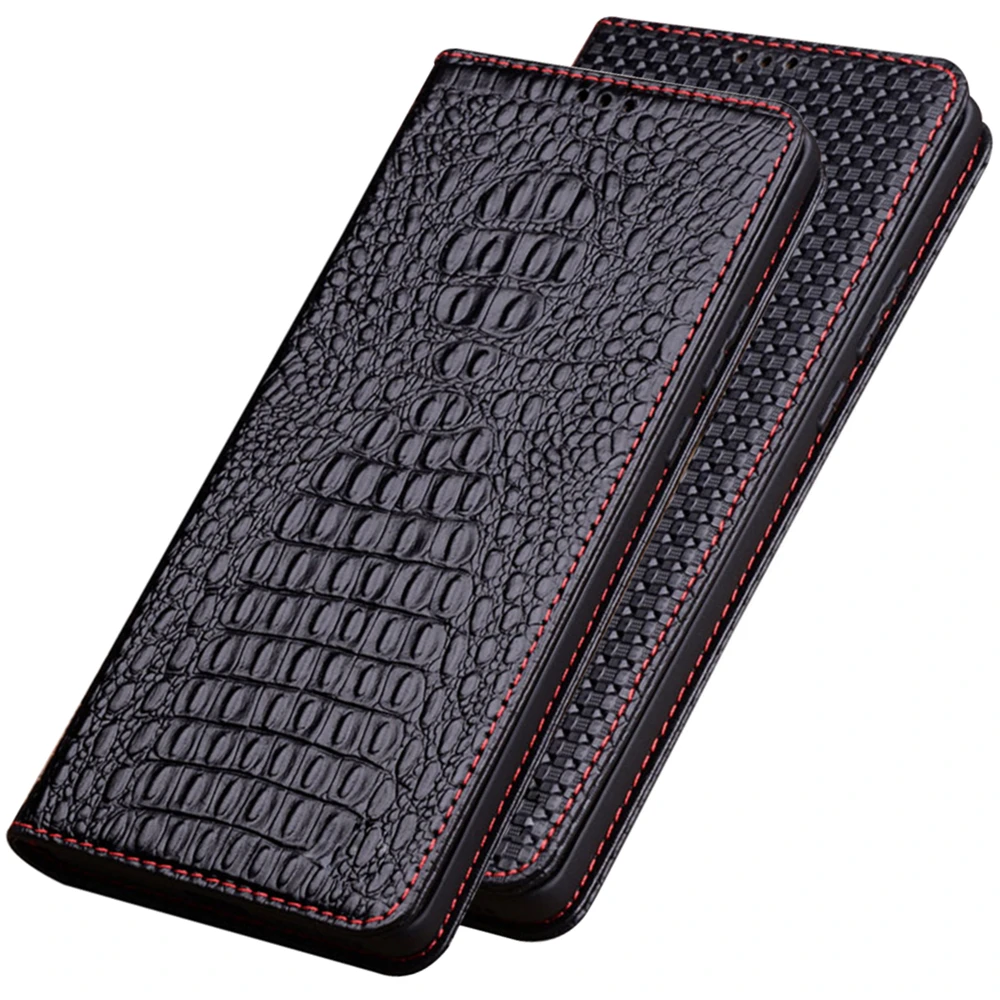 

Natural Leather Magnetic Attraction Phone Bag For OPPO Realme X50 Pro Plus/Realme X50 Pro 5G/Realme X50 5G Phone Case Kickstand