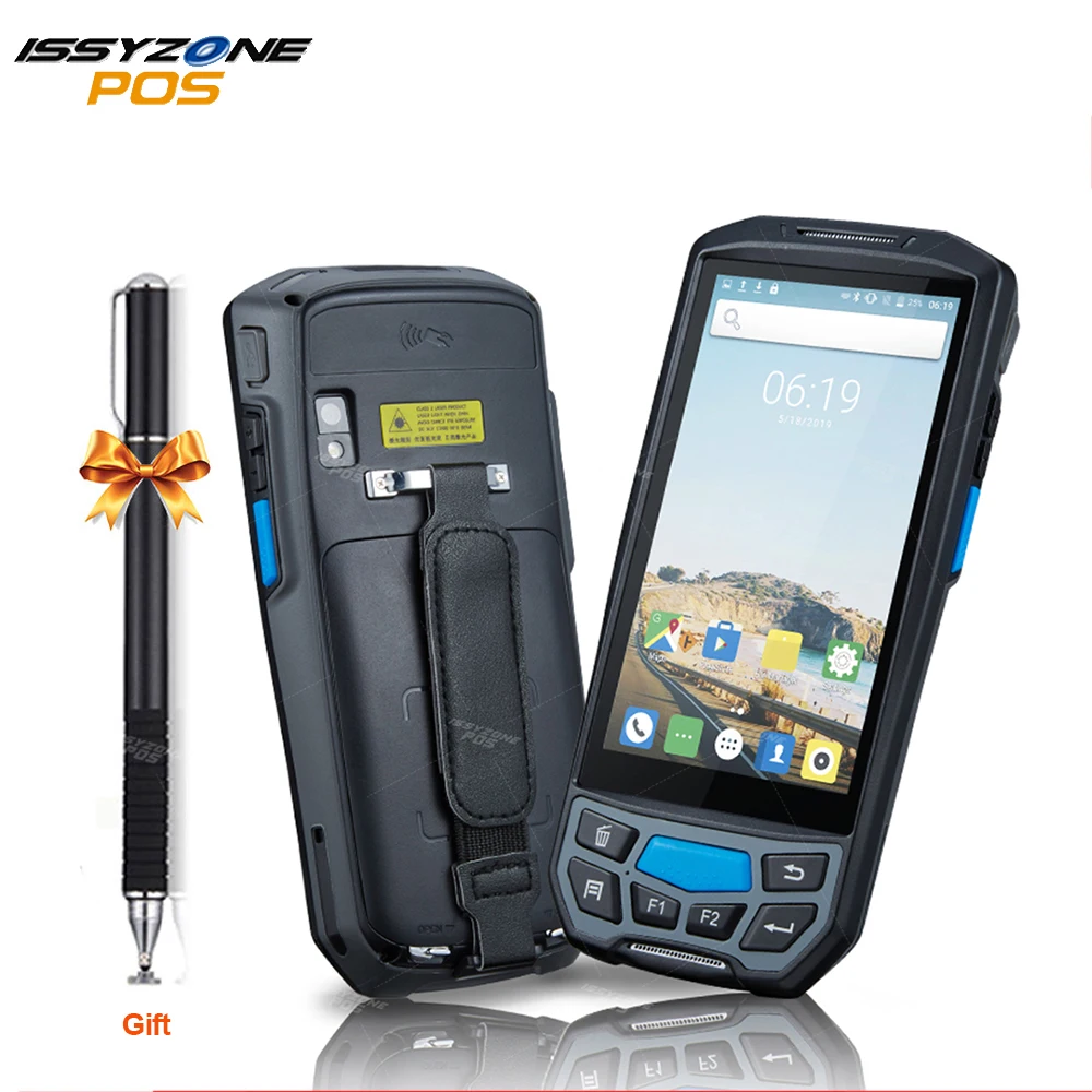 Issyzonepos Ручной PDA сканер POS терминал 1D 2D NFC UHF Сканер Штрих Кода Android 8 решение данных