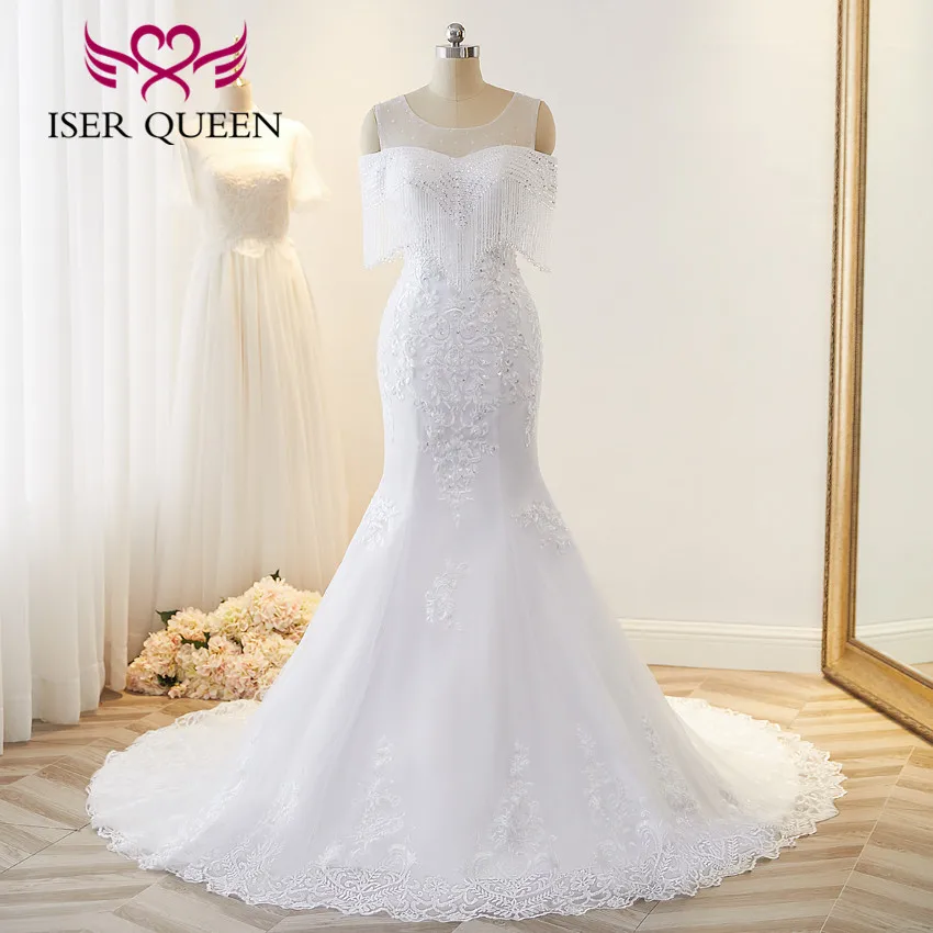 Роскошное Свадебное платье с бахромой и кристаллами в стиле русалки новинка 2022