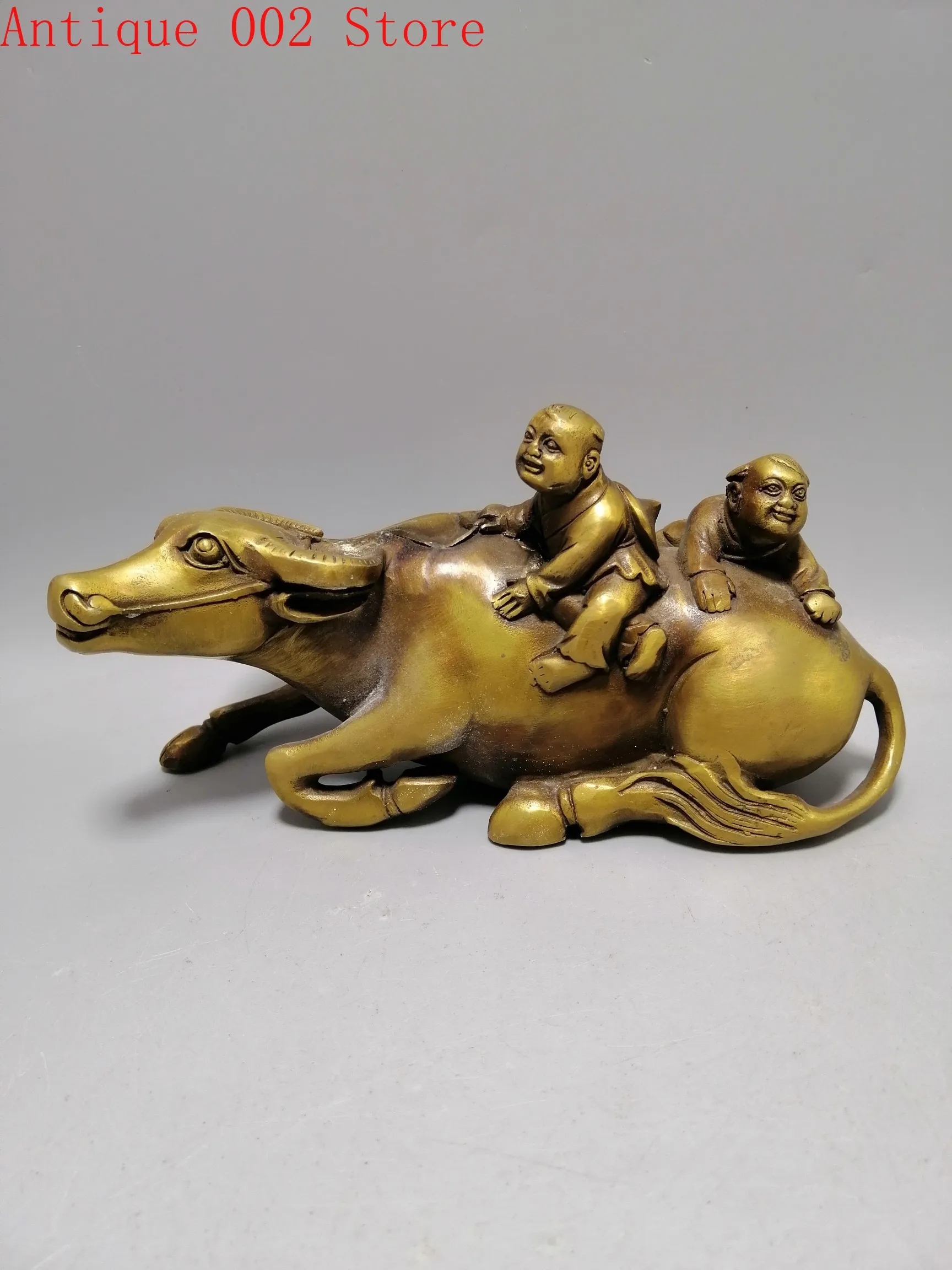 

Античная бронзовая посуда латунь пастух мальчик скот украшение стола