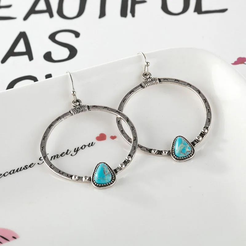 

1Pair Vintage Boho Fashion Drop Dangle Hooks Earrings Jewelry 2020 New Hot Sale Vintage Hoop Earrings Women