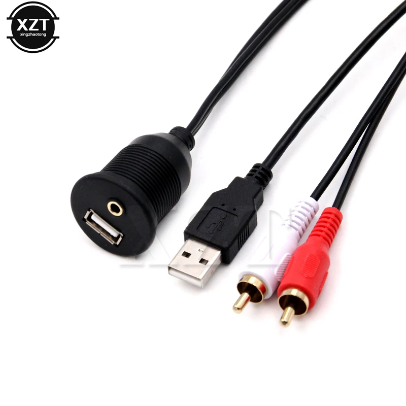 Удлинитель для приборной панели автомобиля USB 3 0 5 мм AUX RCA удлинитель с разъемом