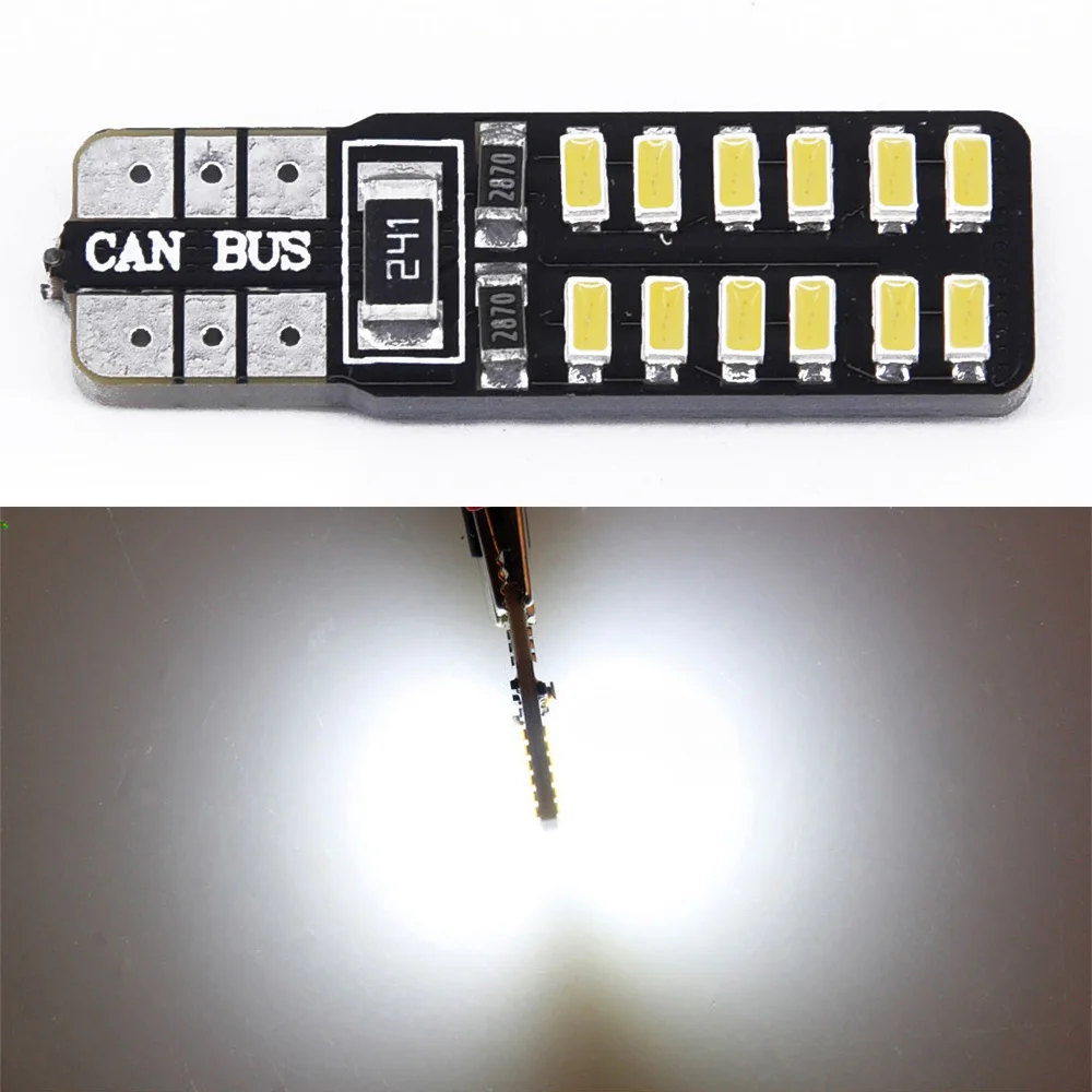 

3014 24SMD Car License Plate Lights T10 W5W Canbus Error Free Reading Light