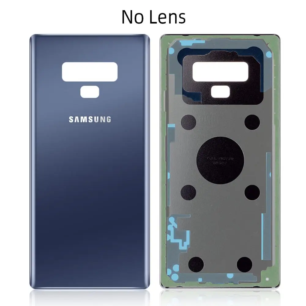 Blue No Lens samsung Galaxy note 9 Note9 задняя крышка батарейного отсека чехол на заднюю крышку замена стекла чехол для Galaxy note 9 - Цвет: Blue No Lens