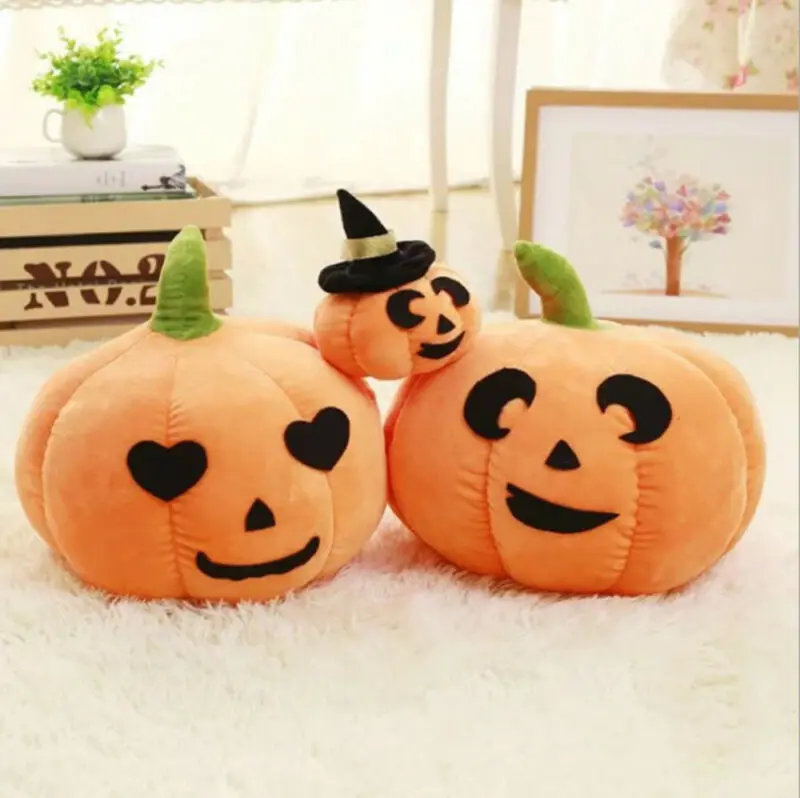 Новинка милая мягкая плюшевая набивная подушка в виде тыквы наволочка для