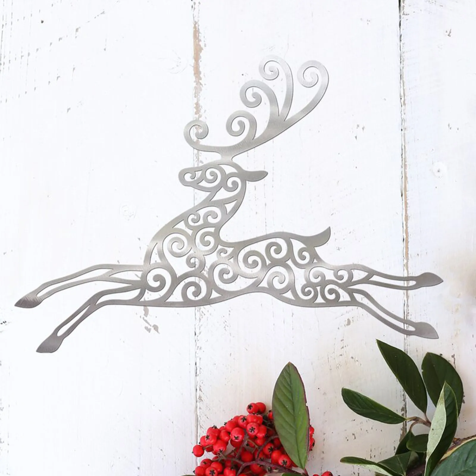 Металлические поделки Рождество Элли голова оленя и оленьи рога украшение стены