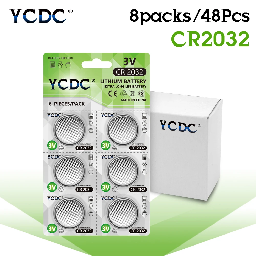 2020 Новые 3V 48 шт. CR2032 CR 2032 BR2032 DL2032 ECR2032 плоский круглый аккумулятор литий ионный