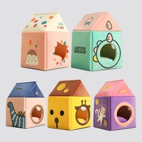 pet supplies soft cute indoor cat and dog bed house cave pet house indoor cartoon house comfortable and skin friendly shading