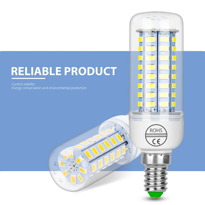 Сопротивление мощности кукурузный светильник 72 светодиодный SMD 5730 Epistar чип E27/E14/B22