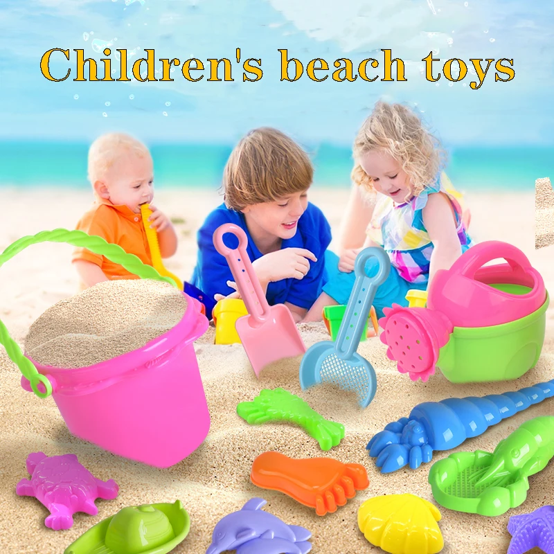

Beach Toys For Kids 10-17 Pcs Sand Toys Game Beach Children Sandbox Set Kit Summer Water Game Baby ToysJM0010