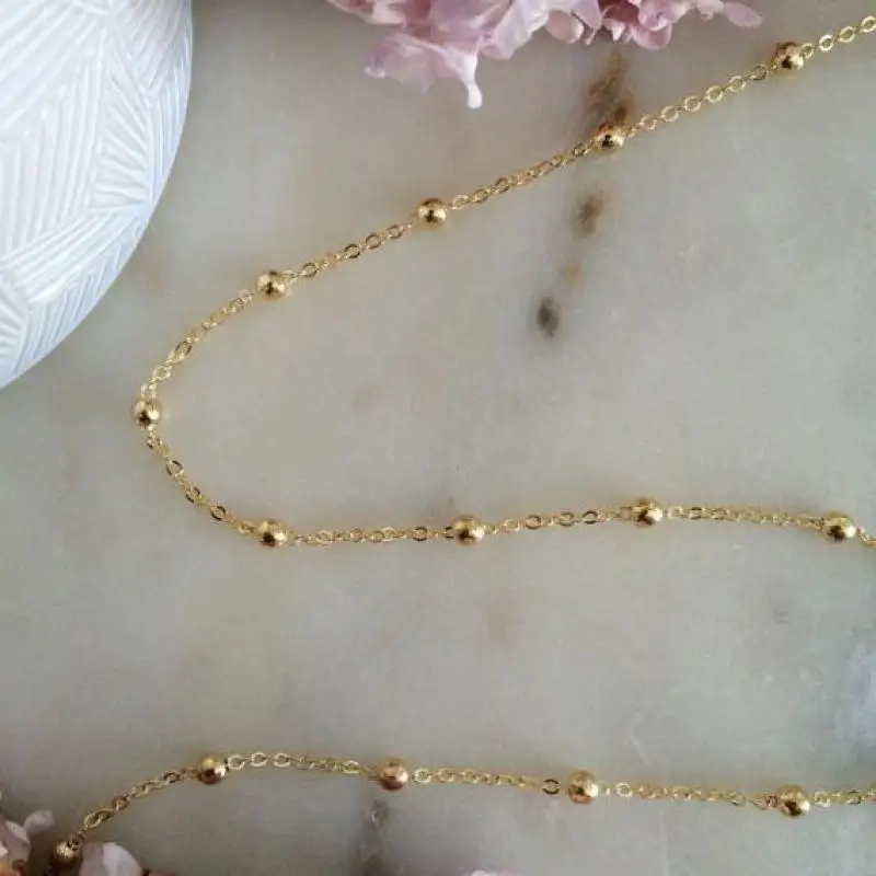 

2020 Korean Fashion New Necklace Temperament Simple Single Layer Ladies Clavicle Chain Necklace Wholesale Women Portagioielli
