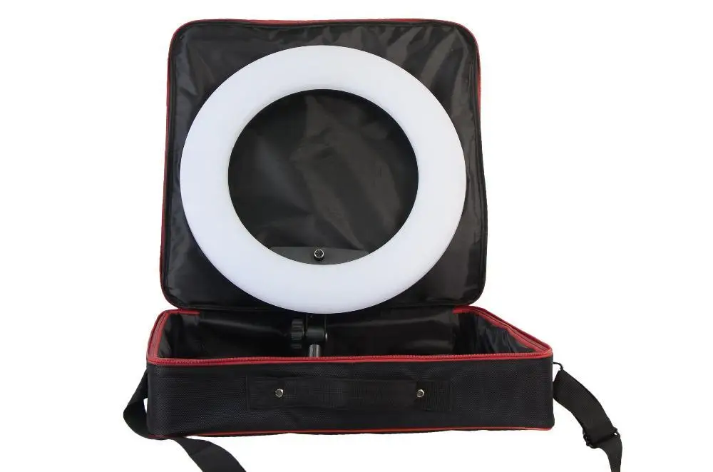 

Yidoblo white FS-480II Pro Warm cold adjustable beauty salon make up LED Ring Light LED Lamp+ 2M standing+Bag + Battery