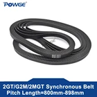 Синхронный ремень POWGE, 10 шт., 2GT, зубчатый ремень, 696, 752, 760, 784, ширина 3, 6, 9 мм, резиновые зубцы 348, 376, 380, 392, закрытый GT2