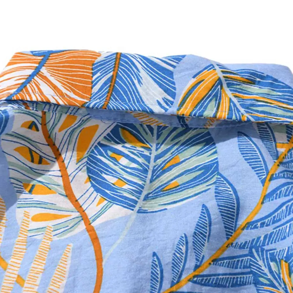 

MISSKY Men Shirt Short-sleeved Shirt Fashion Loose Beach Couple Man Short-sleeves Shirt Hawaii Floral Retro Style Male Tops