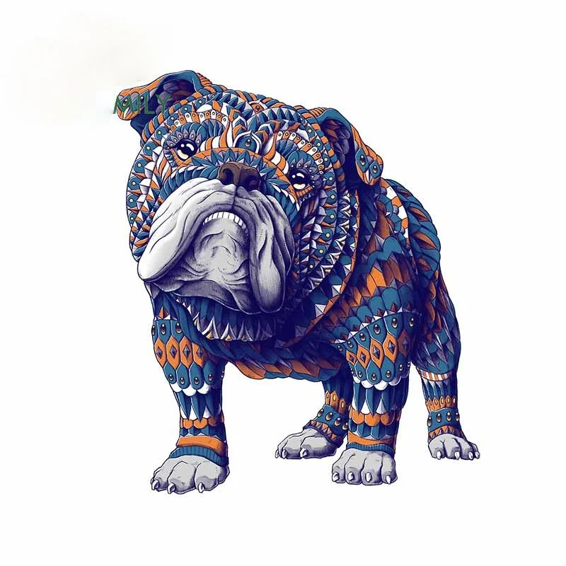 

13cm For English Bulldog Funny Car Stickers Trunk Decal Laptop Windows Waterproof Suitable for VAN RV Decor