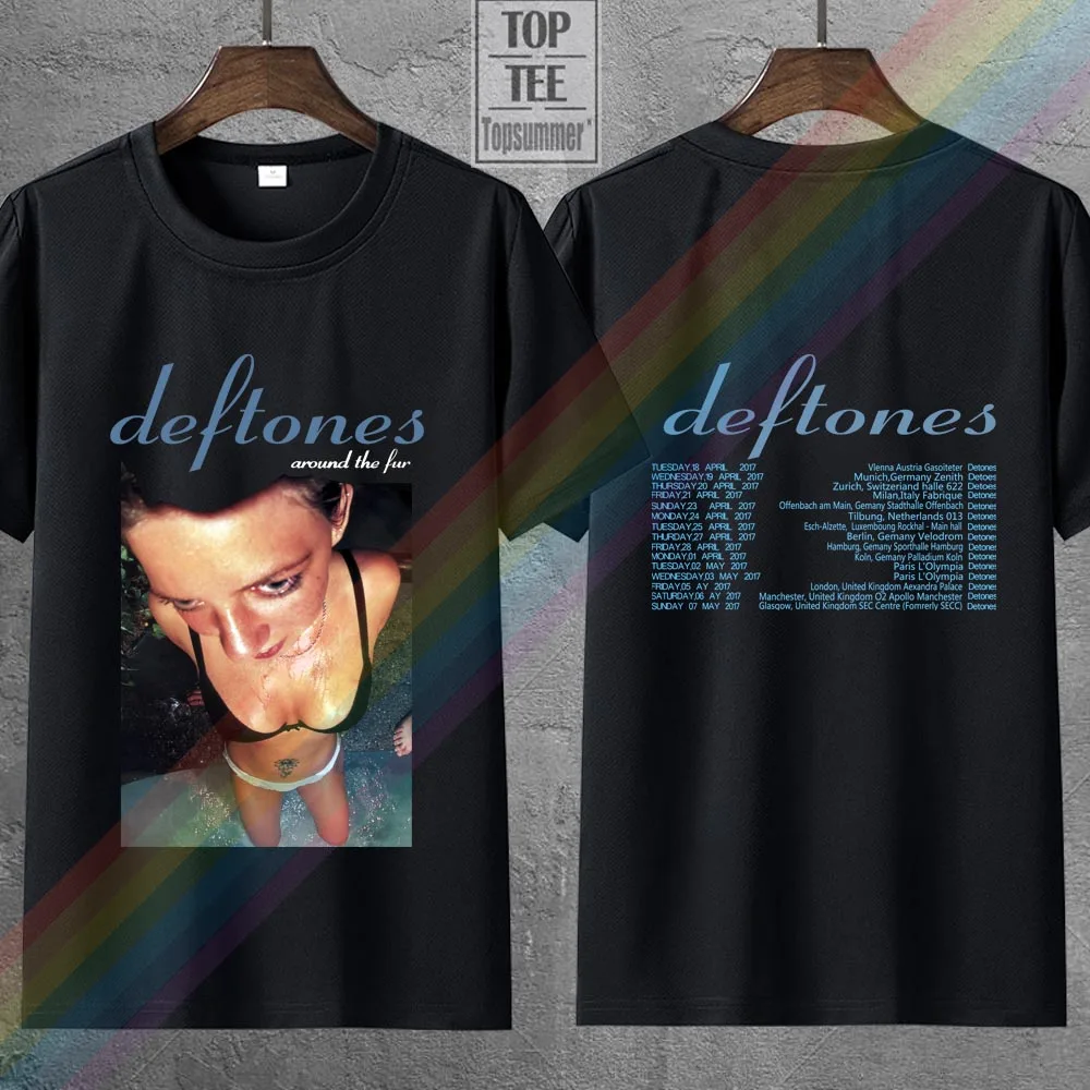 

Deftones Around The Fur Tour Band Concert T-Shirt Punk Hippie T-Shirts Goth Retro Grunge Tops Retro Tshirt Gothic Emo Tee Shirt