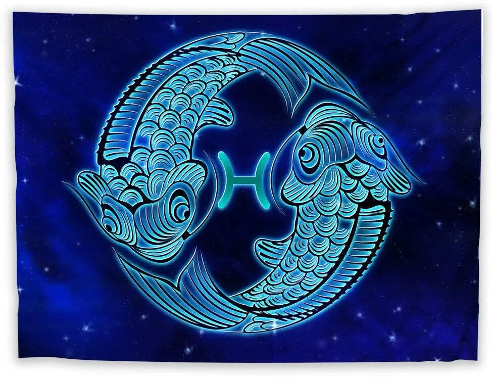 Скатерть с изображением рыб | Дом и сад