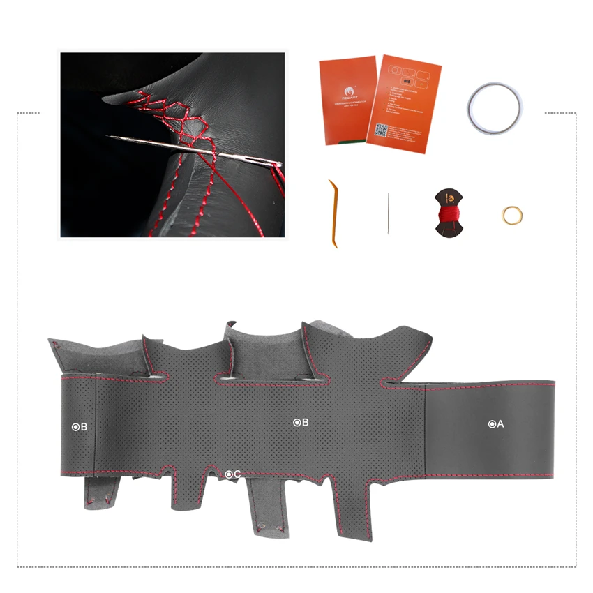 Черный чехол рулевого колеса автомобиля MEWANT из искусственной кожи для Honda CR V CRV 2002