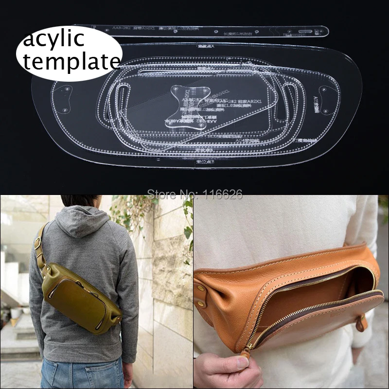 DIY кожа ремесла сумка на плечо акриловый Шаблон трафарет|Швейные выкройки| |