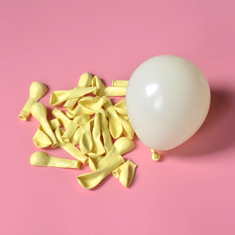 Yellow Macaron 100 шт 5 дюймов 10 дюймов воздушные шары Макарон Свадьба День Рождения вечерние конфеты Макаруны латексная Арка с воздушными шарами воздушные гелиевые Декор дети Globos - Цвет: Yellow Macaron