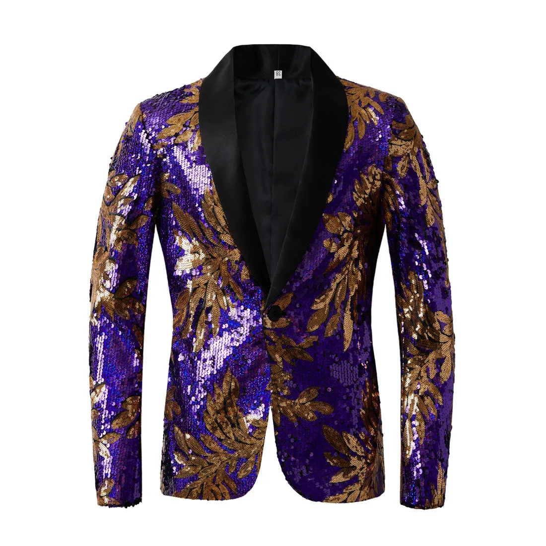 

Male's Stage Costume Leaf Pattern Sequnis Suit Coat Nightclub Dj Ds Gogo Wear Birthday Celebrate Clothes Festival Clothing 4667