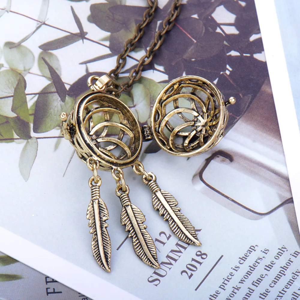 Многоцветный стиль ароматерапия ювелирные изделия колье с кулоном в виде клетки