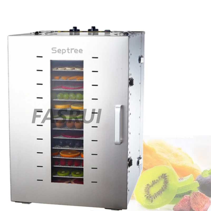 

16 Layers large Food Dryer Dried Fruit Tea Herbs Dehydration Vegetables Meat Drying Machine Stainless Steel 220v 110v