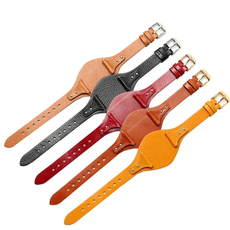 Leather watch strap suitable for FOSSIL  ES4114 ES4113 ES3625 ES3616 female 18mm  watch  band with pad