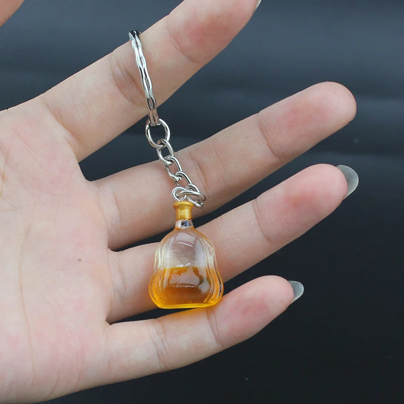 Hapiship 2018 Новая женская/Мужская мода ручной работы из смолы бутылки ключи цепочки