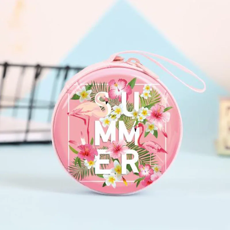 Flamingo Organizer Case for Headphones Storage Bag Carrying Hard Box Earphone Earbuds Memory Card | Дом и сад