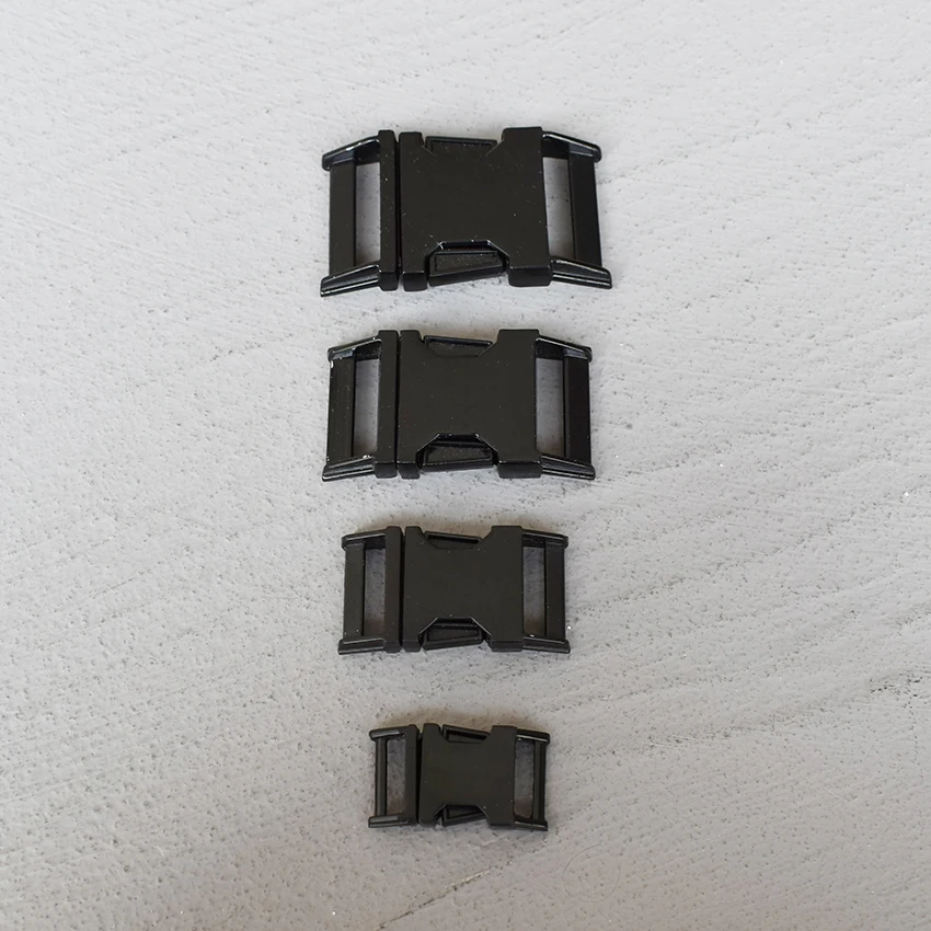 

10 Pcs 15/20/25/30mm Metal Buckle Black Side Release Curved Belt Buckle for Bag DIY Paracord Buckles Bracelet Trinket Bracelet