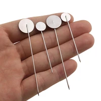 10pcs stainless steel plated simulated pear long collares brooch pin diy brooches lapel dress jewelry making parts accessories
