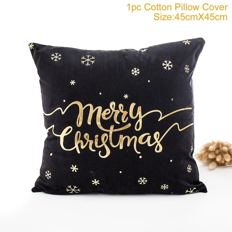 Cushion cover 15 Navidad Рождественский чехол для подушки с рождественским декором для дома рождественские украшения олень Санта Клаус счастливый год - Цвет: Cushion cover 15