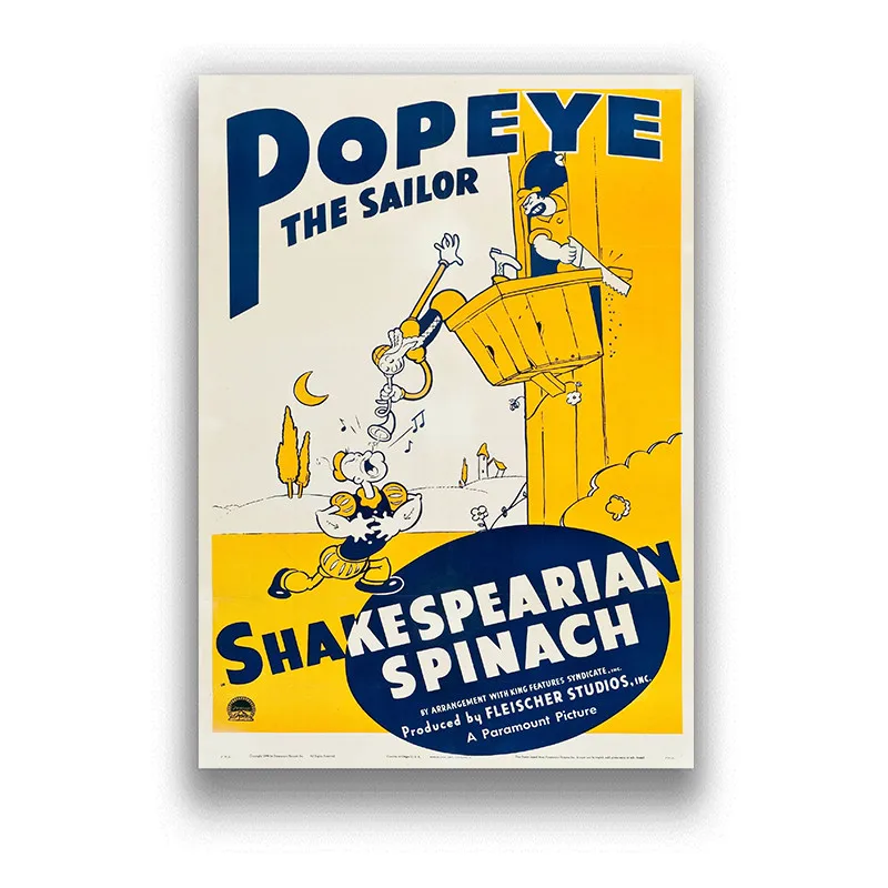 Popeye моряка белая бумага с покрытием принты живопись украшение для дома гостиная